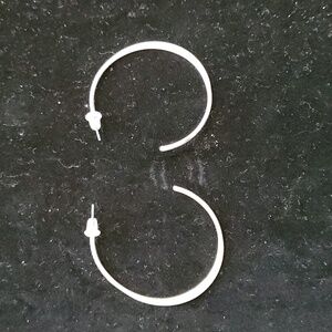 Large silver hoops